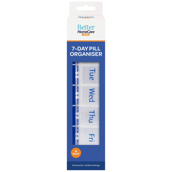 Better Home Care Now 7 Day Pill Organiser 1x Daily - Push Button