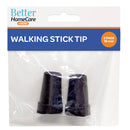 Packaging of Better HomeCare walking stick tips with two black tips inside.