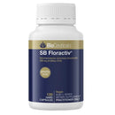BioCeuticals SB Floractiv dietary supplement bottle with a white cap and a navy blue and gold label, containing 120 hard capsules.