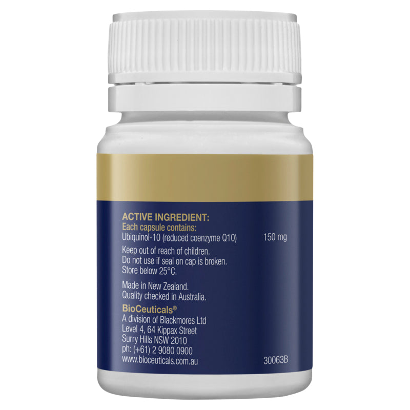 BioCeuticals Ubiquinol BioActive 150mg 30 Soft Capsules