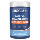 Bioglan Active Magnesium + Curcumin supplement container on a white background