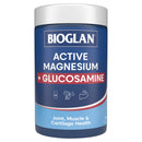 Bottle of Bioglan Active Magnesium + Glucosamine on a white background