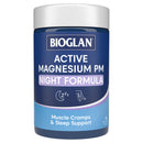 Bottle of Bioglan Active Magnesium PM Night Formula on a white background