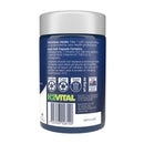 K2Vital supplement bottle label with directions and branding on a white background