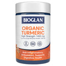 Bioglan Organic Turmeric supplement container on a white background