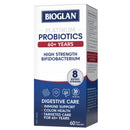 Bioglan Platinum Probiotics 60+ Years packaging on a white background