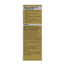 A rectangular product information card with a tan and white background showing benefits and how to use of Blackmores Calm L-Theanine Bapi-Melt tablets.