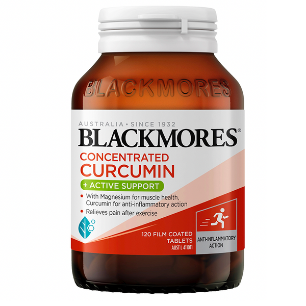 Blackmores Concentrated Curcumin + Active Support 120 Tablets