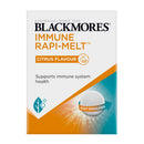 Blackmores Immune Rapi-Melt packaging with citrus flavor on a white background