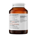 An amber brown plastic bottle of Magnesium Glycinate tablets with a white flip-top cap, shown against a plain white background. The front label features white text with grey and red headings.