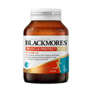 Blackmores Muscle Protect Plus supplement bottle on a white background