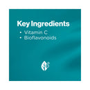 Teal square with 'Key Ingredients' text and a logo on a white background