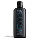 Black bottle of Bondi Sands Pure Bronze self-tan foaming water on a white background