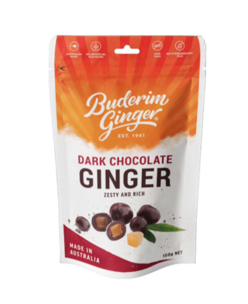 Buderim Ginger Dark Chocolate Ginger 150g