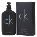 Calvin Klein CK be perfume bottle and packaging on a white background