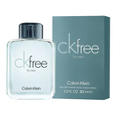 Calvin Klein CK Free for men perfume bottle and packaging on a white background
