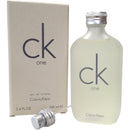 Calvin Klein CK One perfume bottle and packaging on a white background