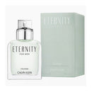 Calvin Klein Eternity cologne bottle and packaging on a white background