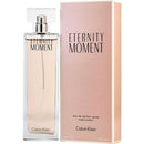 Calvin Klein Eternity Moment perfume bottle and packaging on a white background