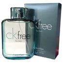 Calvin Klein CK Free for men perfume bottle and packaging on a white background