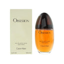 Calvin Klein Obsession perfume bottle and packaging on a white background