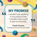 Quote from Frank Caruso with colorful abstract background