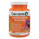 Carusos Ashwagandha Mixed Berry & Blackcurrant Flavoured Gummies - 60 Pastilles on a white background