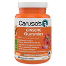 Carusos Ginseng Raspberry Flavoured Gummies - 60 Pastilles on a white background