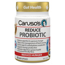 Carusos Reduce Probiotic - 42 Hard Capsules on a white background