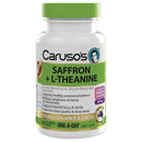 Carusos Saffron + L-Theanine - 30 Film Coated Tablets on a white background