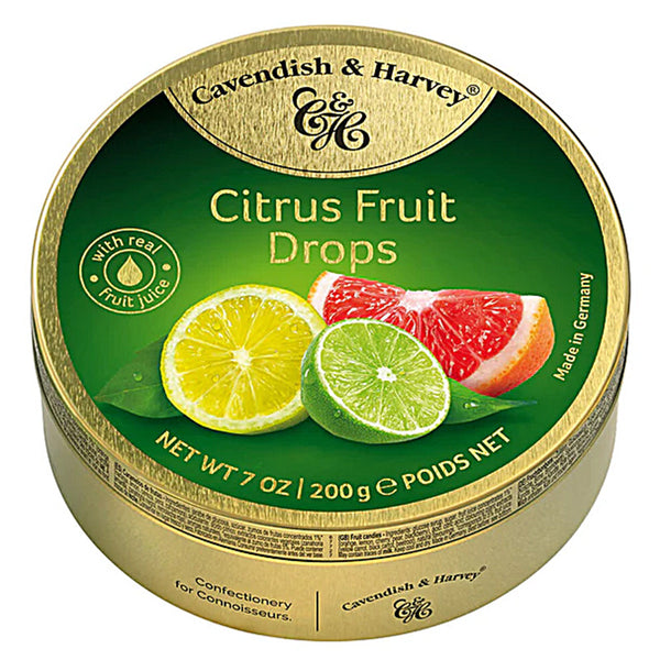 Cavendish & Harvey Tin Citrus Fruit Drops 200g