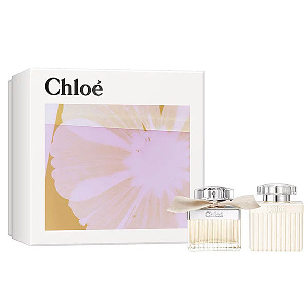 Chloe perfume set with packaging on a white background
