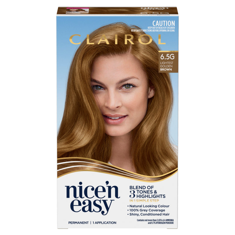 Clairol Nice 'N Easy 6.5G Natural Lightest Golden Brown Permanent Hair Colour