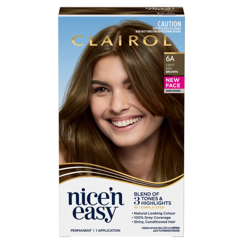 Clairol Nice 'N Easy 6A Natural Light Ash Brown Permanent Hair Colour