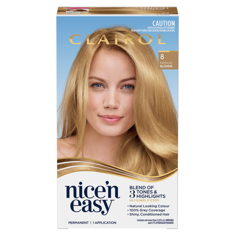 Clairol Nice 'N Easy 8 Medium Blonde Permanent Hair Colour