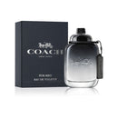 Coach New York men's perfume bottle and packaging on a white background