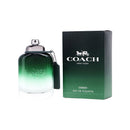 Coach Green Eau de Toilette bottle and packaging on a white background