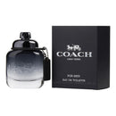 Coach men's eau de toilette bottle and packaging on a white background