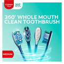 Colgate 360° Whole Mouth Clean Manual Toothbrush Medium 2 Pack