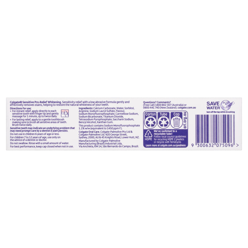 Colgate Sensitive Pro-Relief Multi Protection Toothpaste 110g