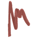 Wavy line of brown lipstick on a white background