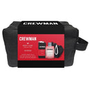 Crewman body care collection with black bag on a white background