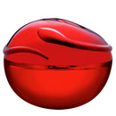 Red spherical container on a white background