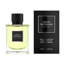 David Beckham Instinct perfume bottle and packaging on a white background