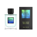 David Beckham True Instinct perfume bottle and packaging on a white background