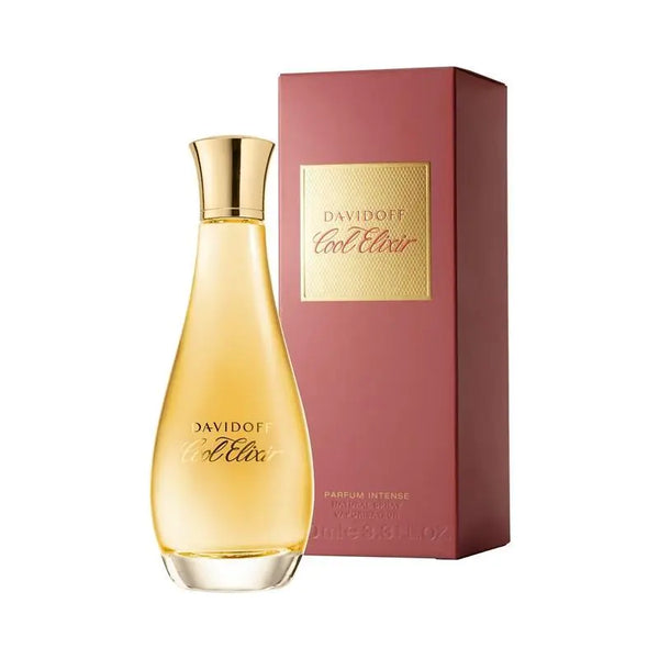 Davidoff Cool Elixir perfume bottle and packaging on a white background