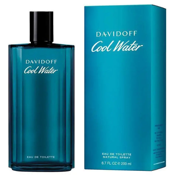 Davidoff Cool Water perfume bottle and packaging on a white background