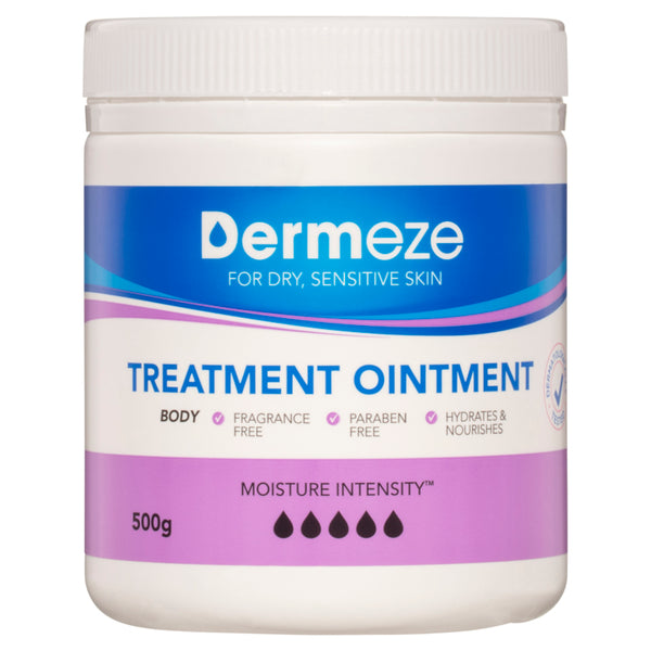 Dermeze Treatment Ointment jar on a white background