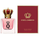 Dolce & Gabbana perfume bottle and packaging with a red and gold design.
