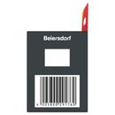 Beiersdorf product packaging with a barcode on a white background